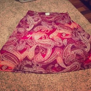 BOHO flared skirt size Large